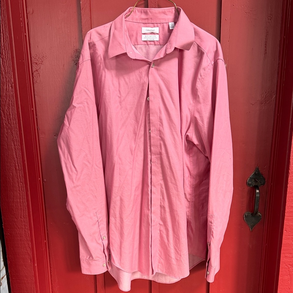 Calvin Klein Men's Pink Shirt Jacket